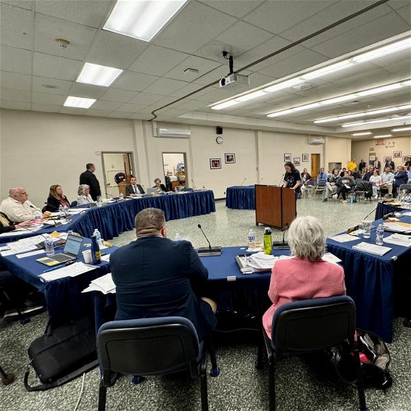 A proposed policy change could reduce allotted speaking times at board of education meetings by two minutes. 