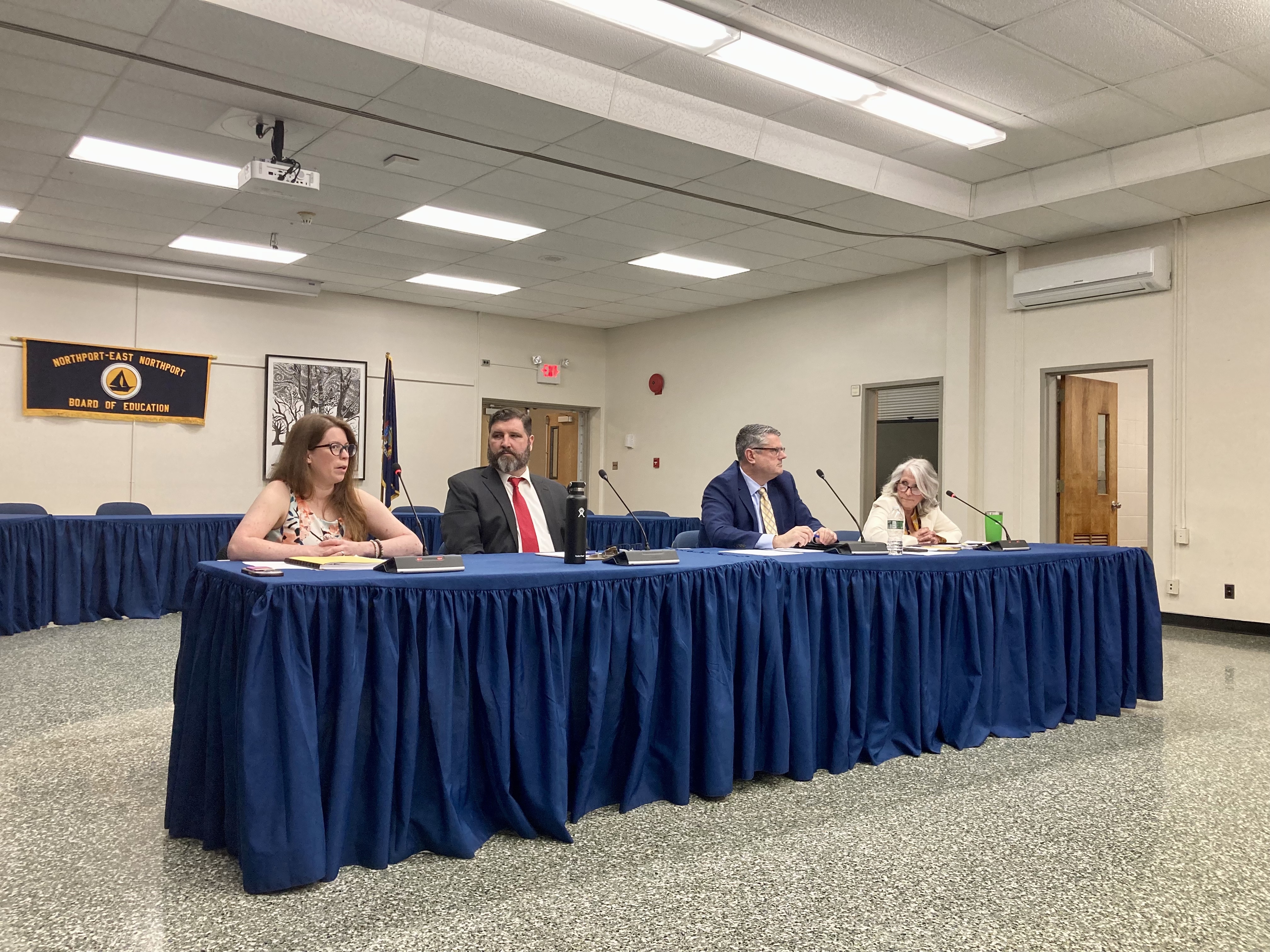 BOE candidates, from left, Victoria Bento, Michael Cleary, Paul Darrigo and Carol Taylor at the May 13 Meet the Candidate event. 