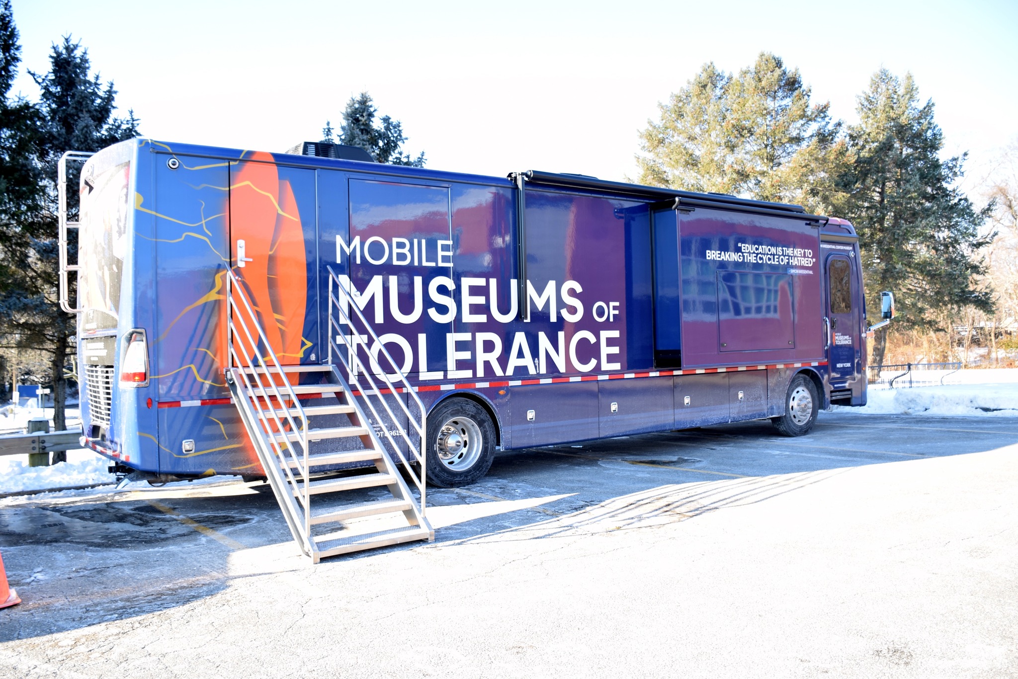 The 32-seat Mobile Museum of Tolerance at Northport Middle School. Photo courtesy Northport-East Northport Union Free School District. 