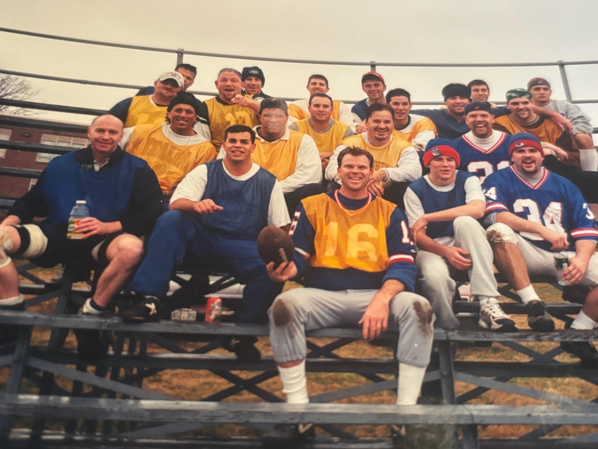 Through the years: Players in the 1997 Northport Turkey Bowl, a tradition established in 1984 and still going strong 40 years later. Photo courtesy Tom Fitzpatrick. 