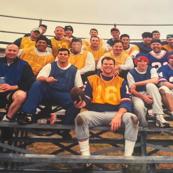 Through the years: Players in the 1997 Northport Turkey Bowl, a tradition established in 1984 and still going strong 40 years later. Photo courtesy Tom Fitzpatrick. 