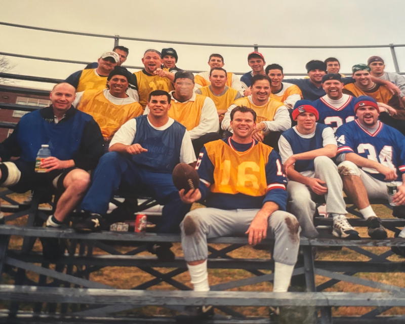 Through the years: Players in the 1997 Northport Turkey Bowl, a tradition established in 1984 and still going strong 40 years later. Photo courtesy Tom Fitzpatrick. 