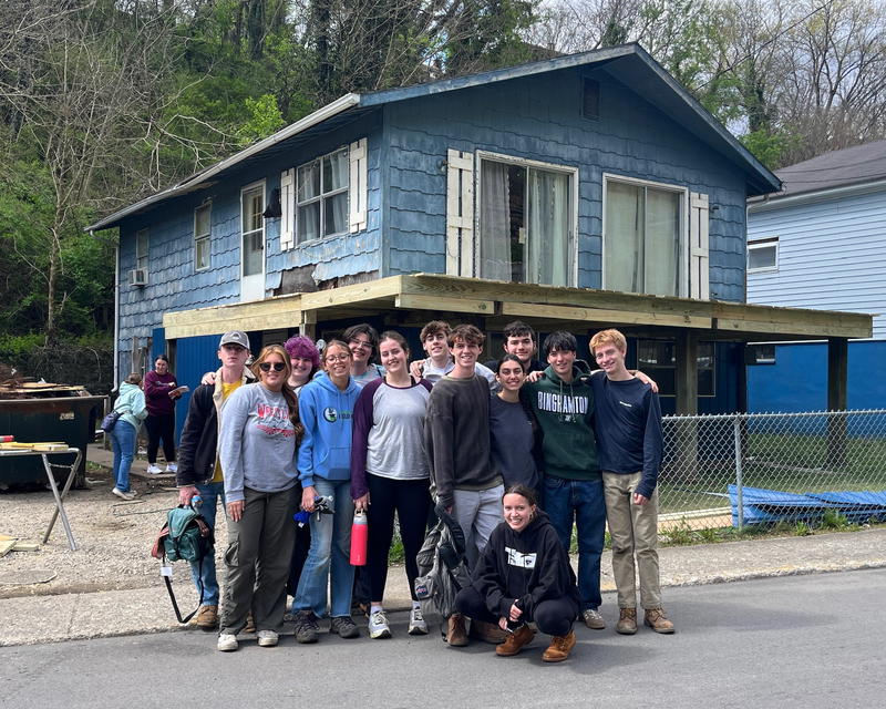 Last month, 13 Northport high schoolers made a trip to Kermit, West Virginia, where they worked independently of the school district to help further a mission they established in 2019, as members of the service club Students for 60,000. 