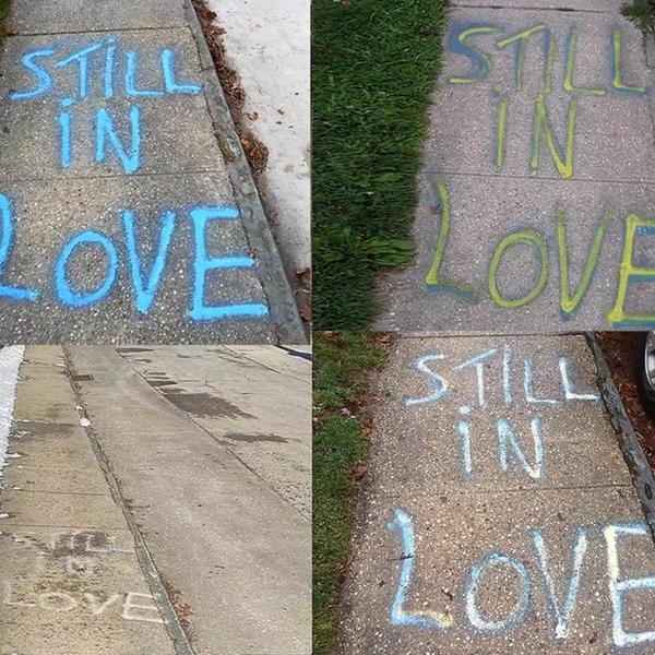 A new documentary, currently in production, as well as an upcoming exhibit at the Northport Historical Society, explore the history of the decades-old Still in Love street art on Bayview Avenue in Northport Village. Image via stillinlovefilm.com. 