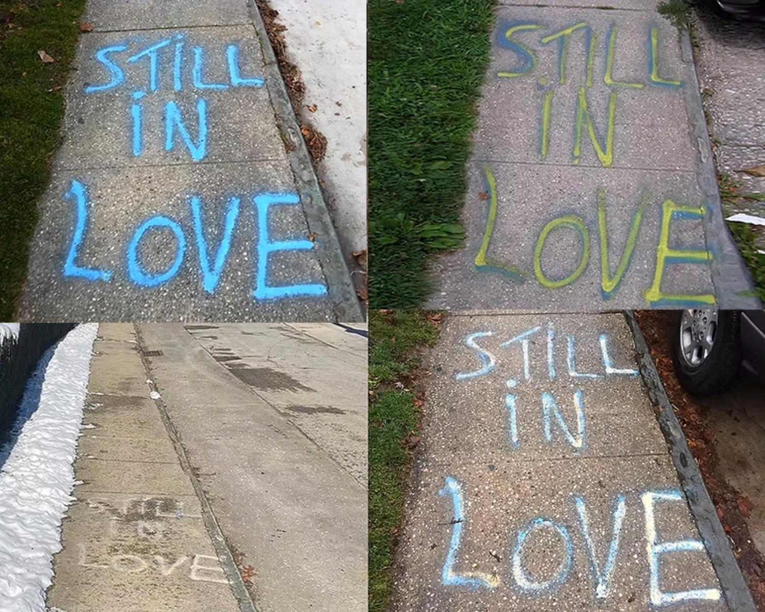 A new documentary, currently in production, as well as an upcoming exhibit at the Northport Historical Society, explore the history of the decades-old Still in Love street art on Bayview Avenue in Northport Village. Image via stillinlovefilm.com. 