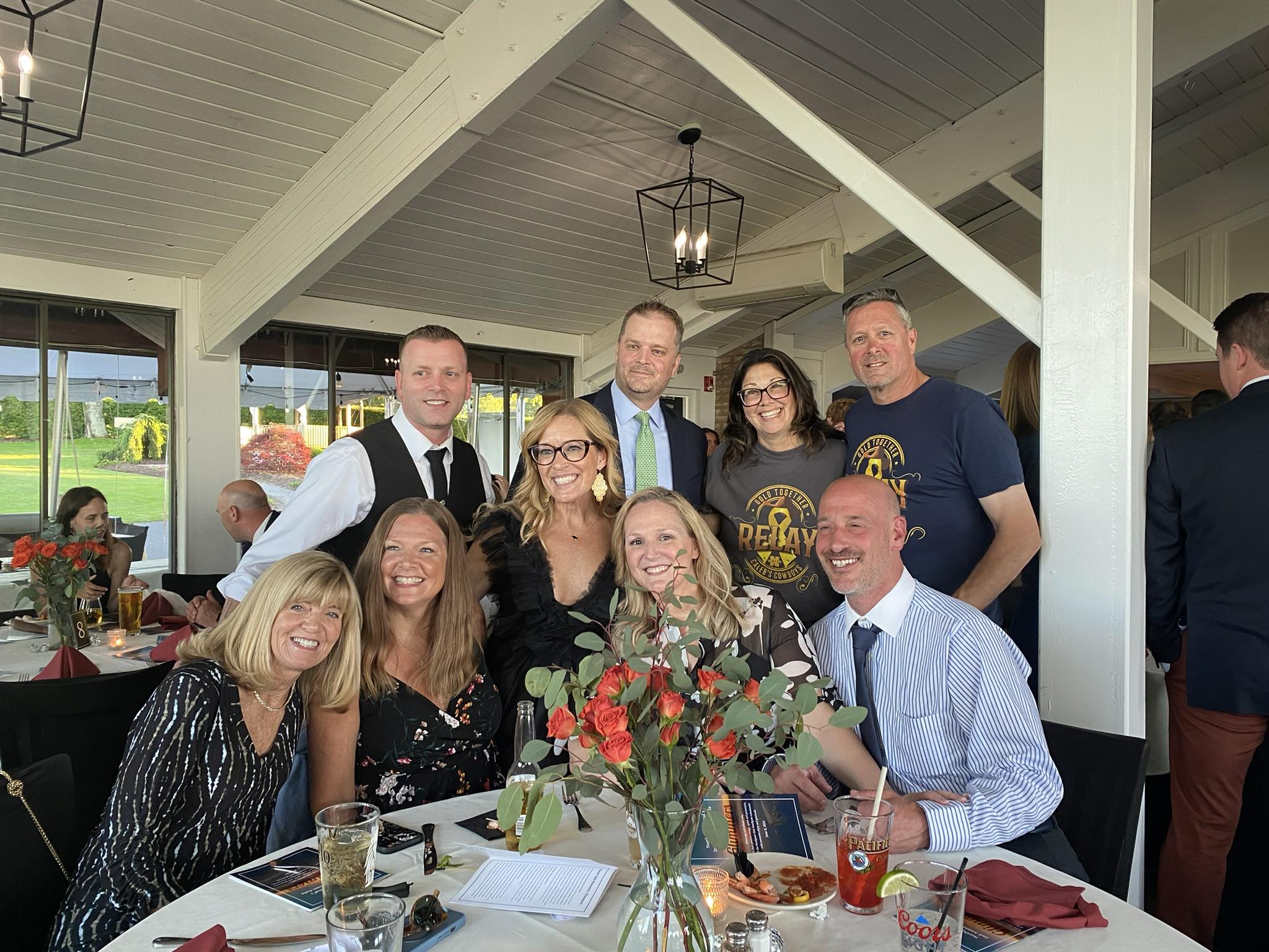 East Northport Middle School’s John and Theresa Braun with friends at the 2024 Sunset Gala.