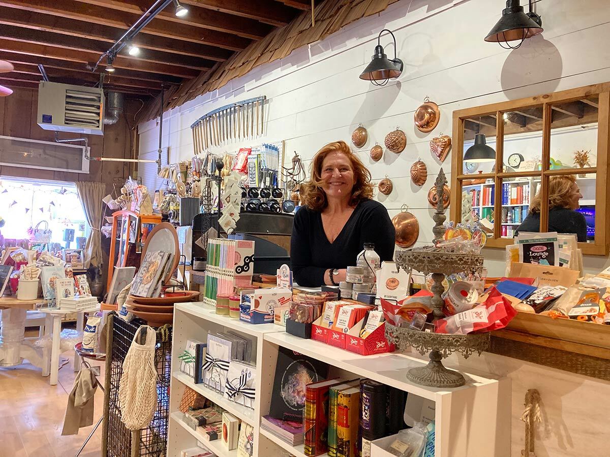 Anna Mallett, owner of Coquus Bookstore in Northport Village.