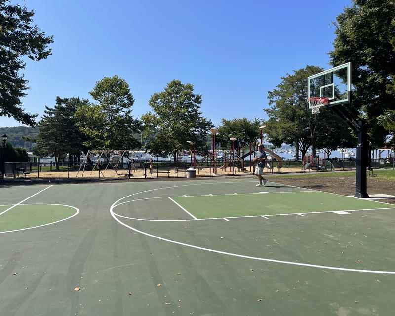 A dedication ceremony for Kennedy Court in Northport Village’s Cow Harbor Park will take place tomorrow, September 20, at 4pm. The court opened to the public last month. 