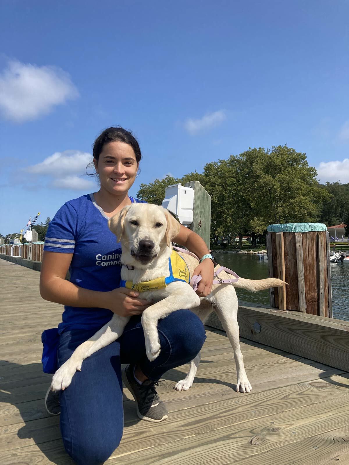 Brooke has created a special bond with Nutmeg VI, who recently turned nine months old. In May 2023, Nutmeg will move on to advanced training to learn commands that are useful to a person with disabilities.