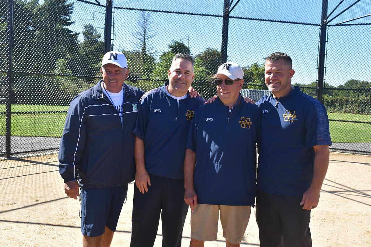 From left: coaches Richard Castellano, Jim DeRosa, John DeMartini and Sean Lynch. Photo courtesy of the Northport-East Northport Union Free School District.