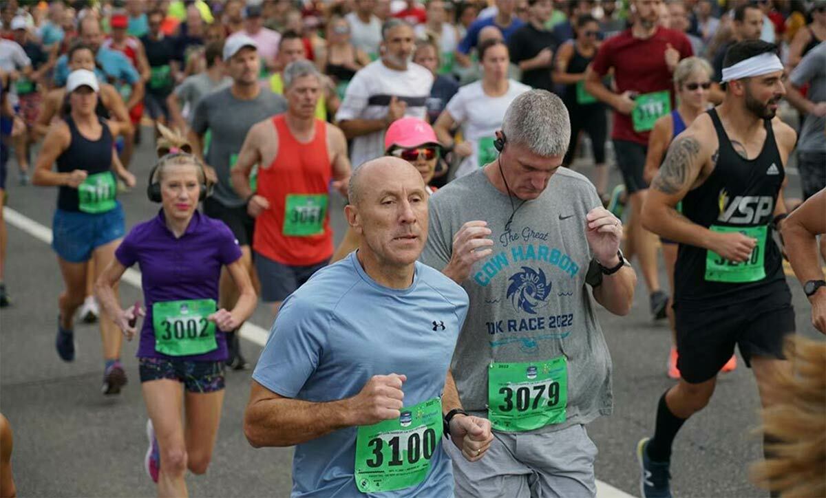 Participants in last year’s Great Cow Harbor 10K. Photo courtesy @northport_villager.