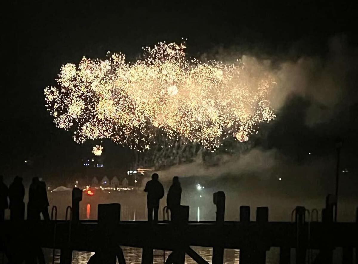 Image of this year’s fireworks over the harbor by Angela Castagna Finnegan.