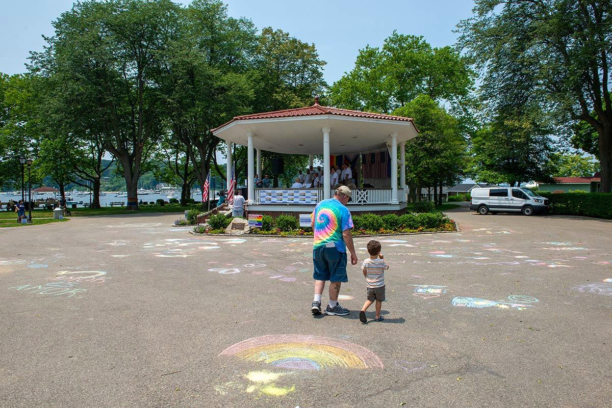 Generations came together to celebrate Pride in Northport Village Park.