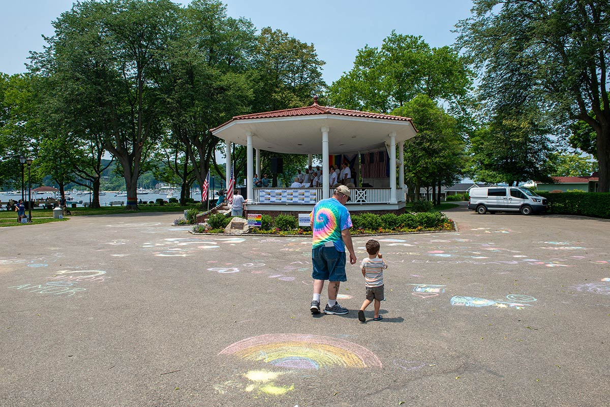 Generations came together to celebrate Pride in Northport Village Park.