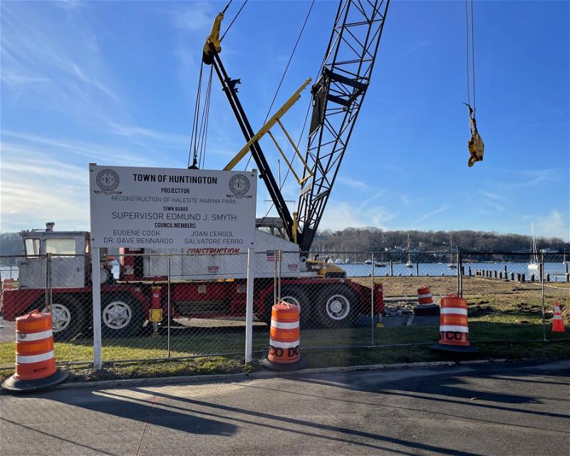 Construction at Halesite Marina Park began last week and is slated for completion by summer 2024. 