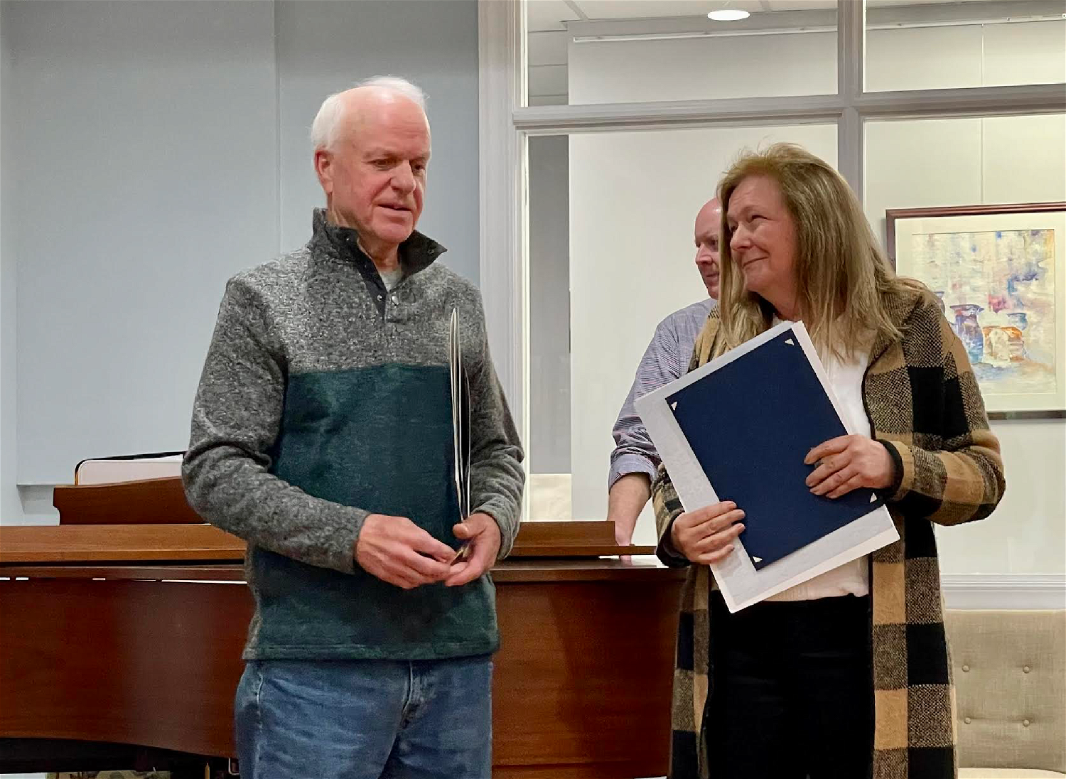 Rob Ingraham and Donna McNaughton were surprised with a President&#39;s Lifetime Achievement Award at a surprise event last Wednesday, May 3. Photo courtesy of YDA.
