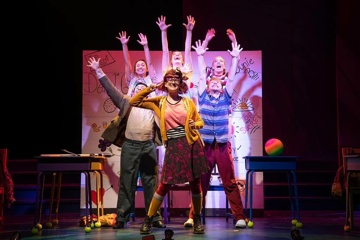 The cast of Junie B. Jones The Musical, now playing on weekends at the Engeman Theater in Northport. Photo courtesy of the John W. Engeman Theater.