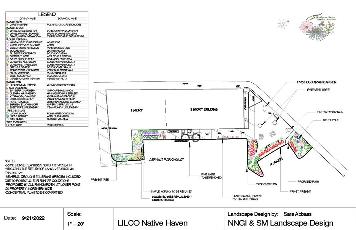 NNGI co-founder Sara Mairead created and donated the plans for the project, which will bring 500 native plants to the area.