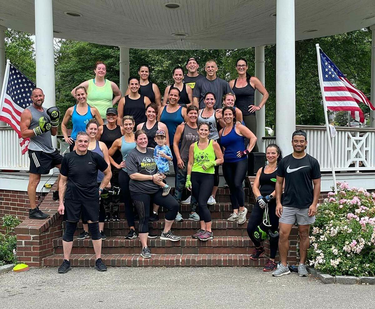 Revolution Fitness offers Sunday HIIT classes in Northport Village Park as part of the “My Healthy Northport” program. Photo courtesy Revolution Fitness
