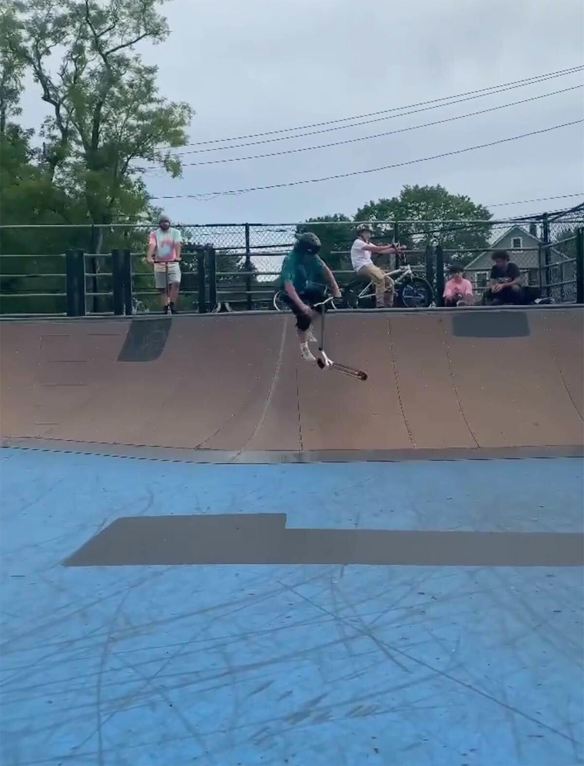 Nicholas Woodworth, affectionately known as “Blueberey,” at the Greenlawn Skate Park, where he was a regular. Image via Instagram