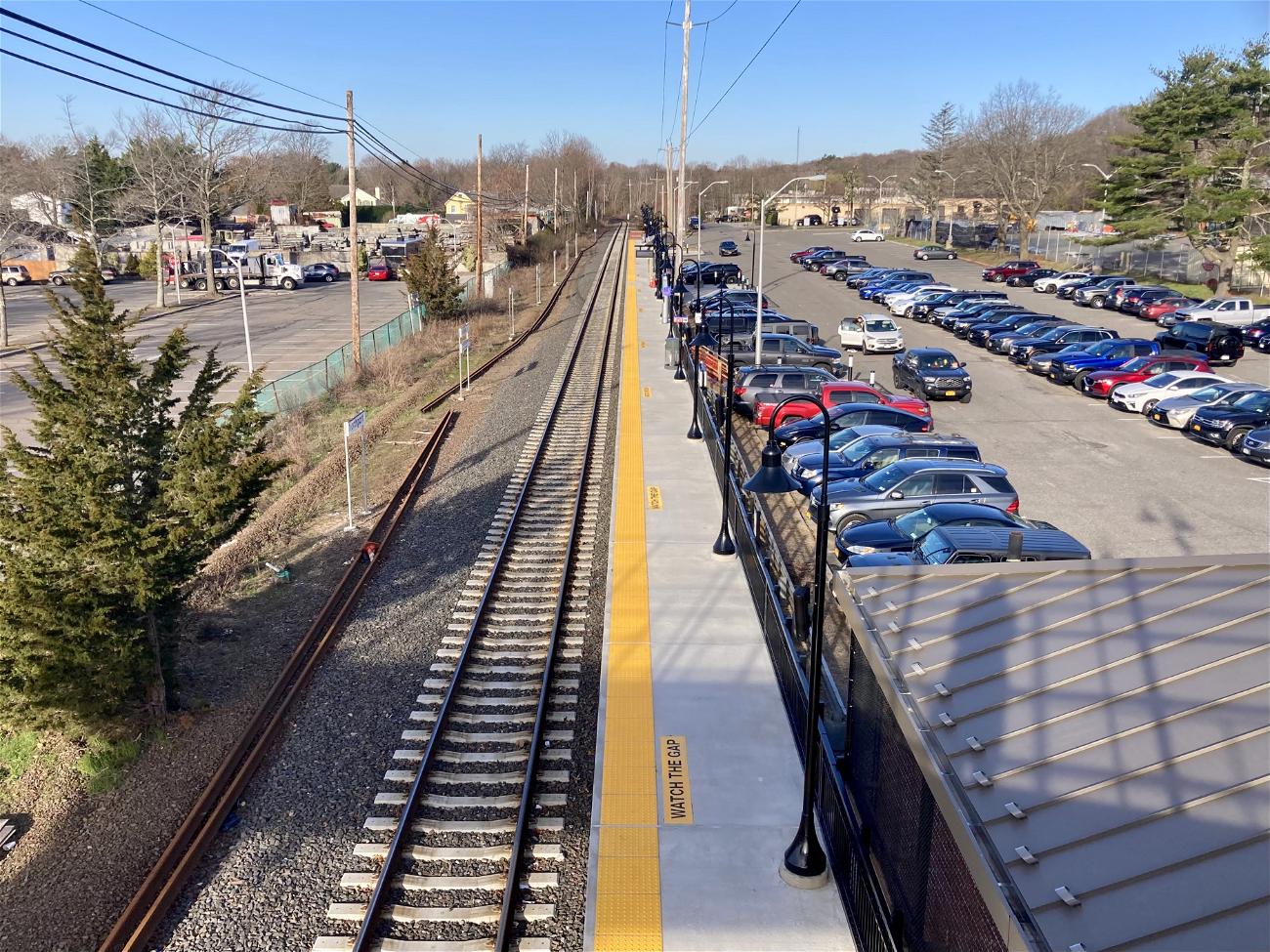 LIRR commuters without parking permits will soon be allowed to buy a day parking pass for $12 at Northport (pictured), Greenlawn and Cold Spring Harbor train stations. 