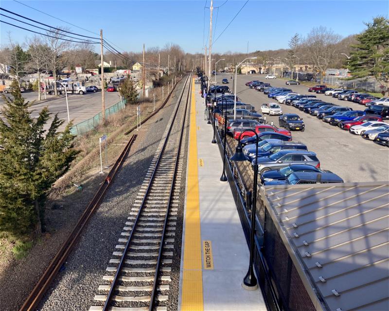 LIRR commuters without parking permits will soon be allowed to buy a day parking pass for $12 at Northport (pictured), Greenlawn and Cold Spring Harbor train stations. 