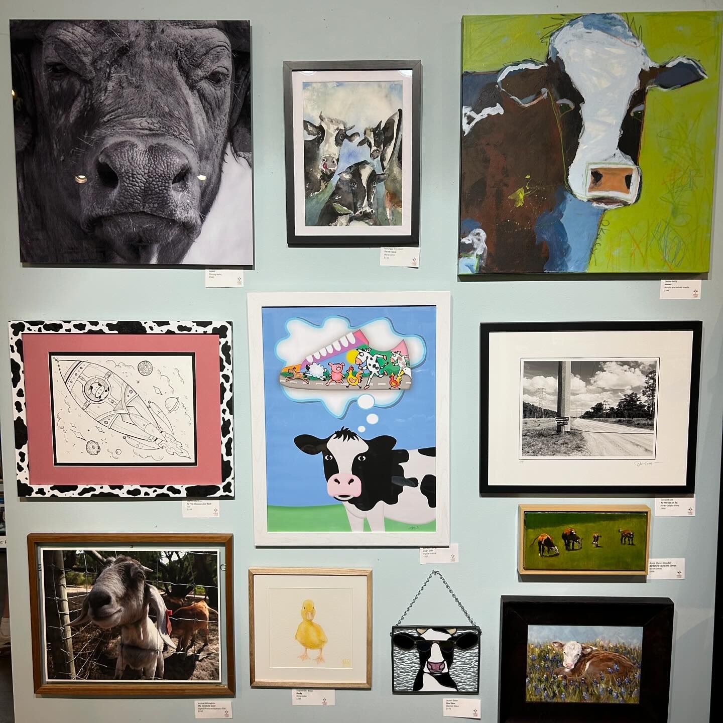 Work featured at The Firefly Artist&#39;s annual “pARTy ‘til the Cows Come Home” exhibit celebrates all things Cow Harbor. 