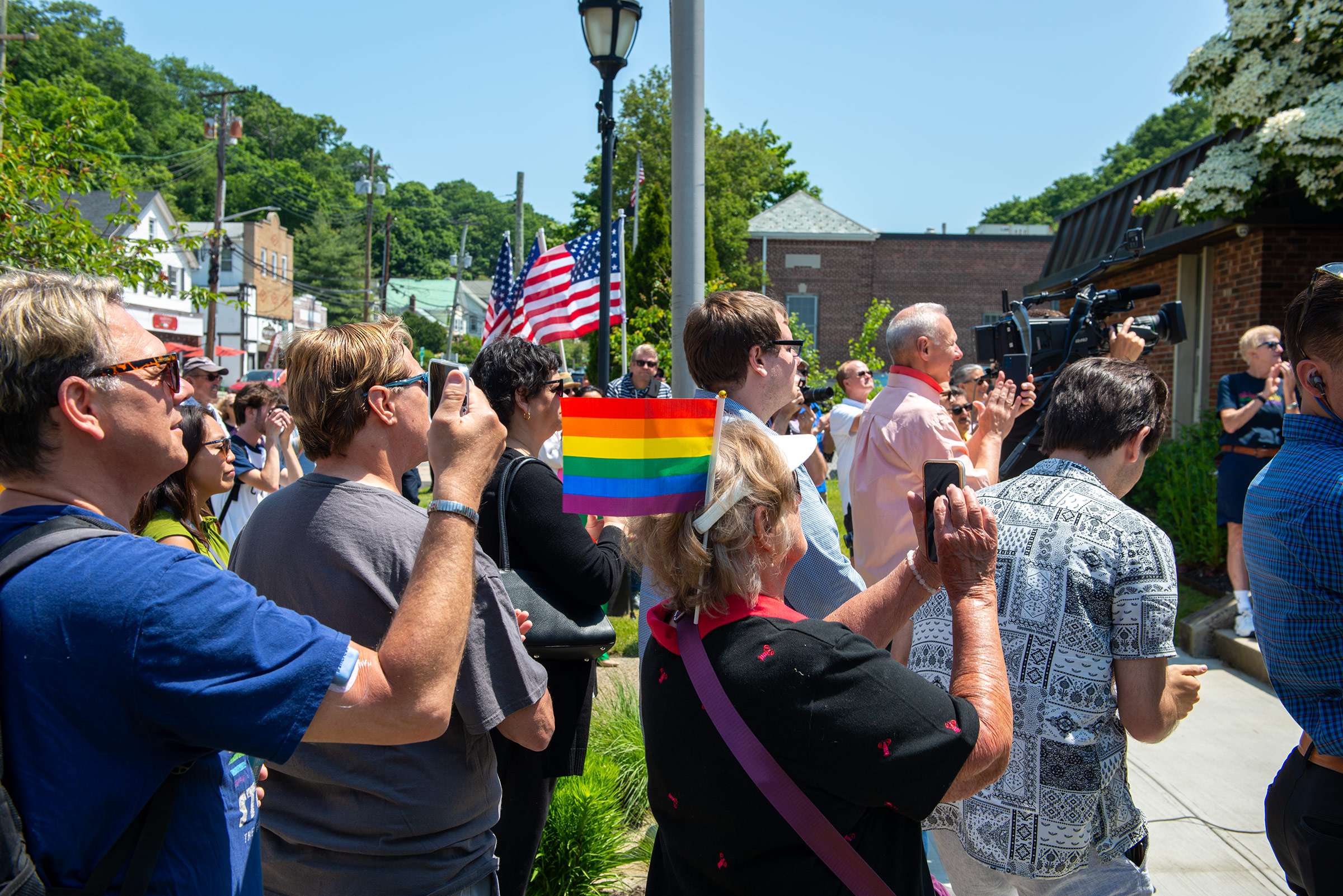 A crowd of supporters at the event. Northport Journal photo.