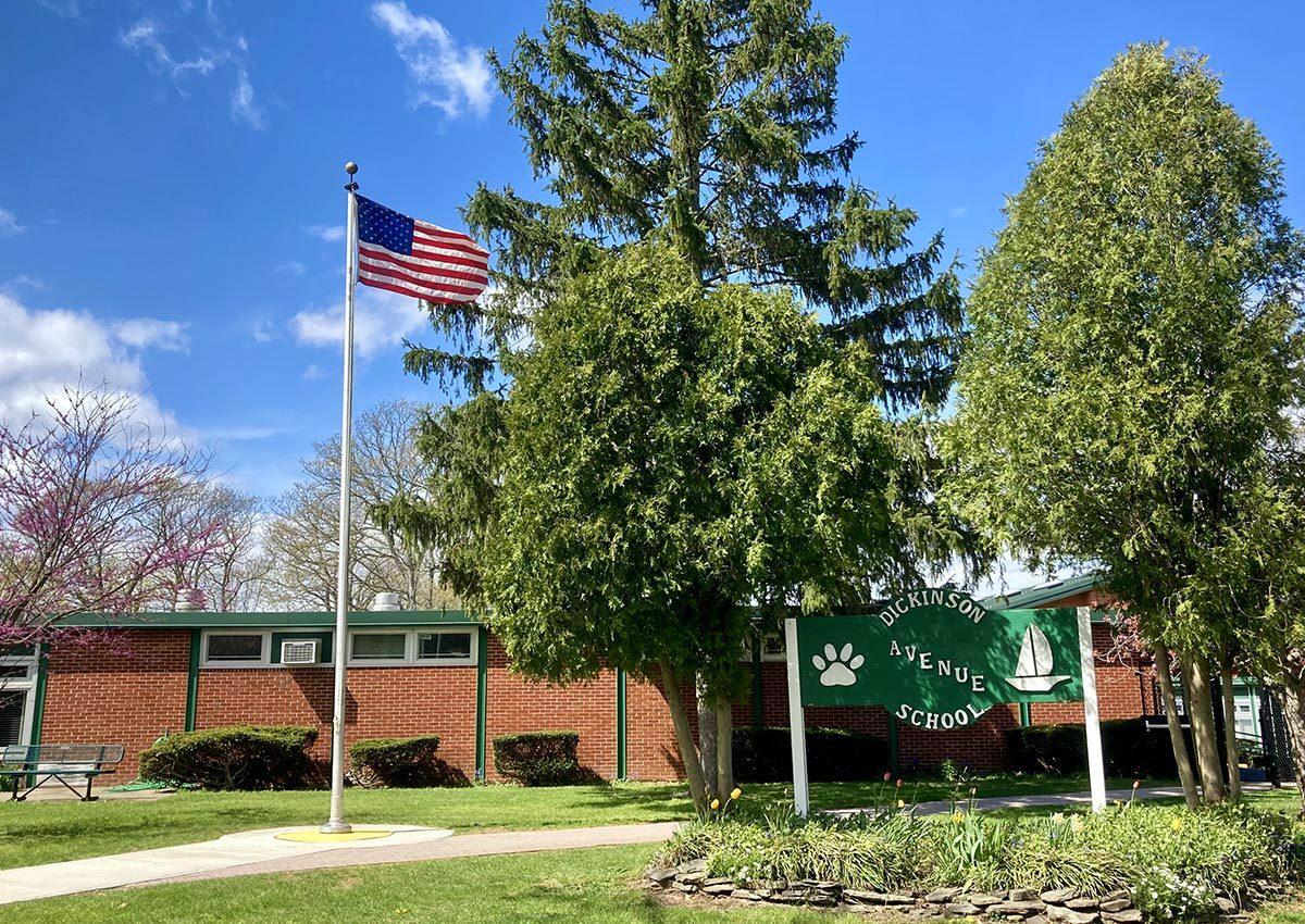 Dickinson Avenue Elementary School, one of three properties up for sale or lease within the NENUFSD community. A public presentation disclosing info on viable offers on the properties is scheduled for early fall, according to school officials.