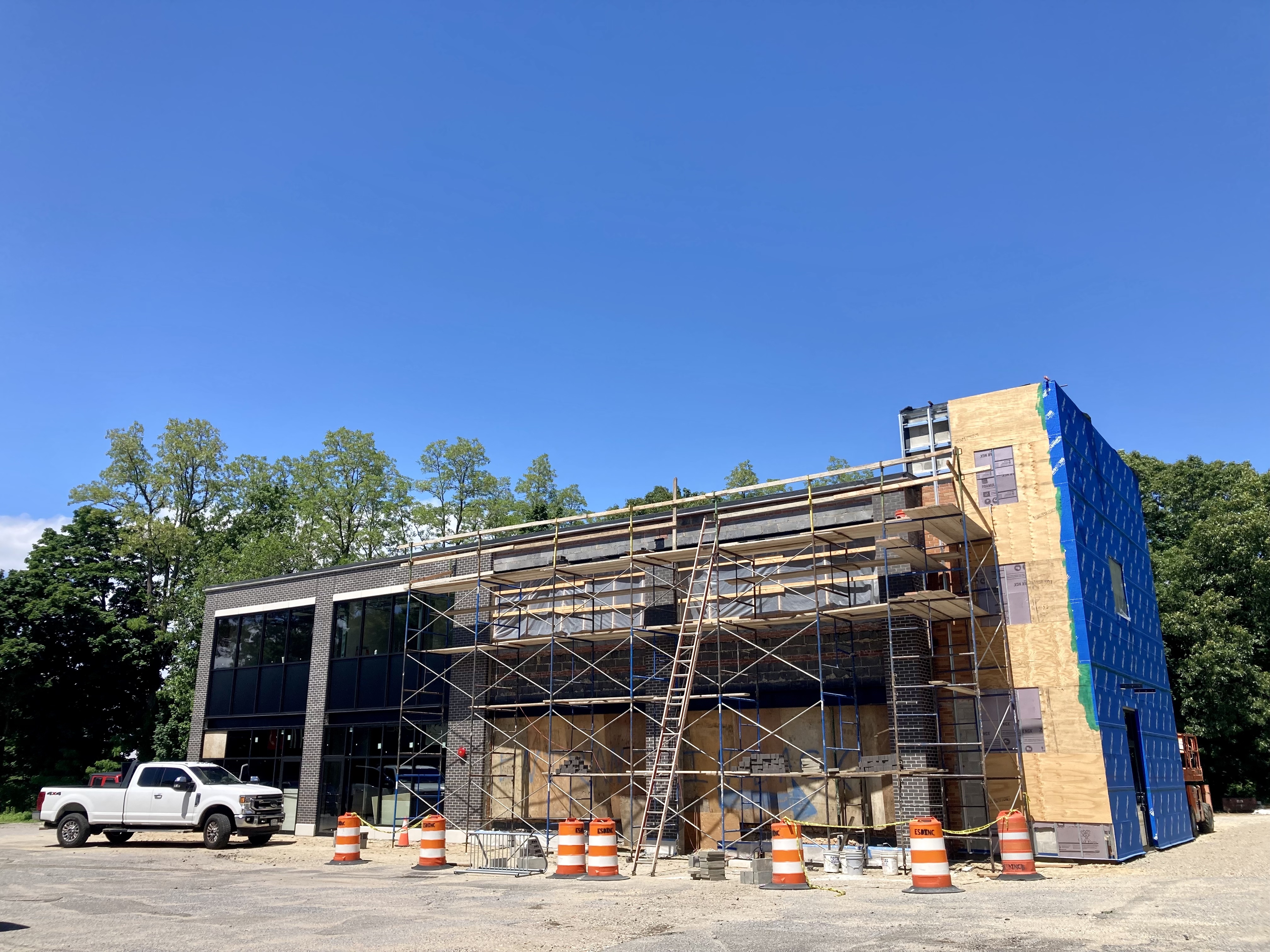 The building currently housing Revolution Fitness is getting a facelift; a company specializing in stadium seating will be taking over the second floor. 