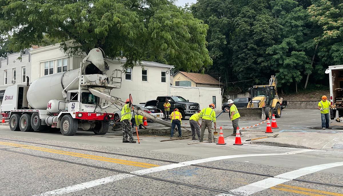 The restoration of Main Street’s concrete roadway is expected to be complete by the beginning of next week, according to Village officials. A completion date for the milling and paving of Ocean Avenue is also expected soon, most likely the first week of September.