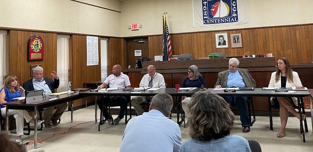 At the June 20 Northport Village Board of Trustees meeting, Village Attorney Edward Gathman explains why the public will not have access to the investigation report regarding a harassment complaint made against Trustee Joe Sabia.