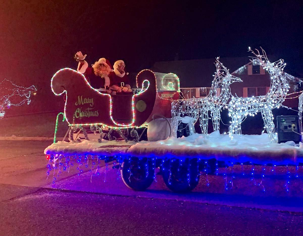 Santa and Mrs. Claus came to town in this 2019 photo, taken at the June and Scudder Avenue stop.