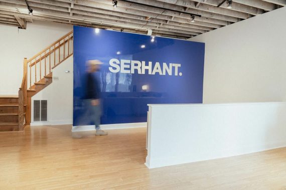 The interior of the carriage house office is sleek, modern and inviting. All photos by Julian Bracero, courtesy of Michael Sadis.