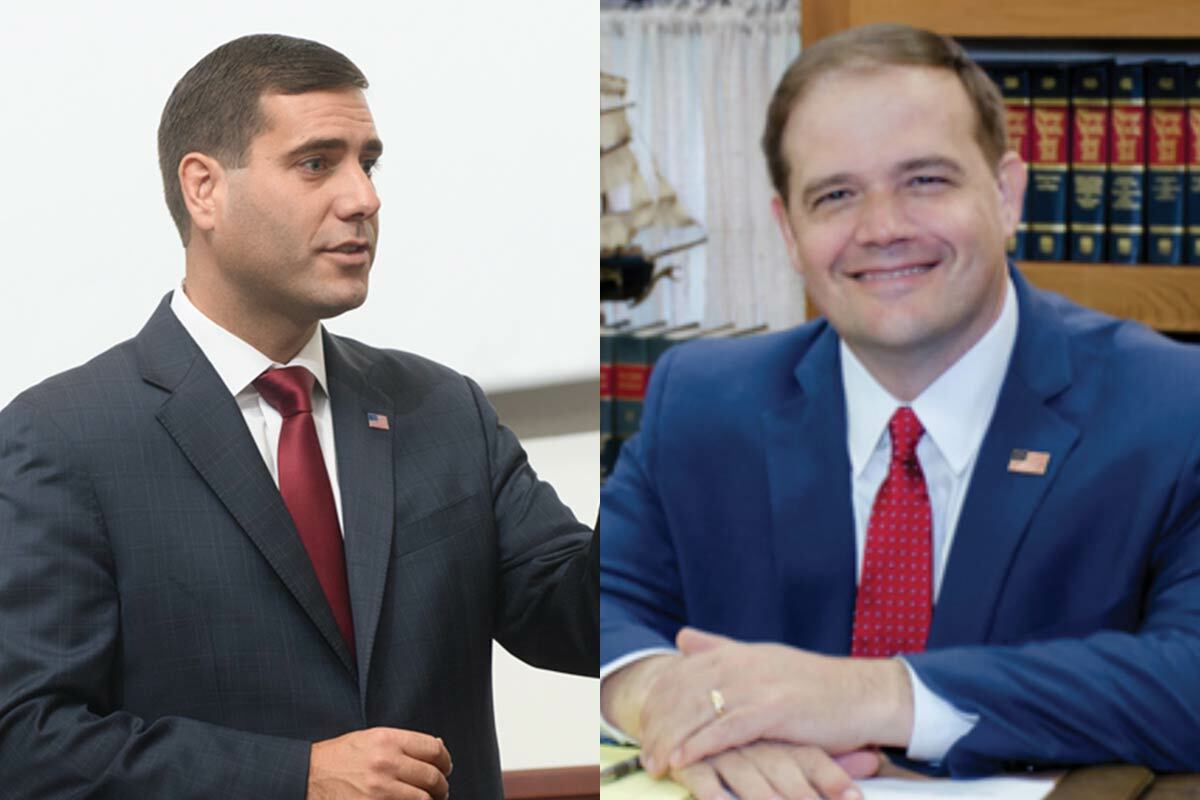 Candidates for Suffolk County District Attorney Tim Sini (left) and Ray Tierney.