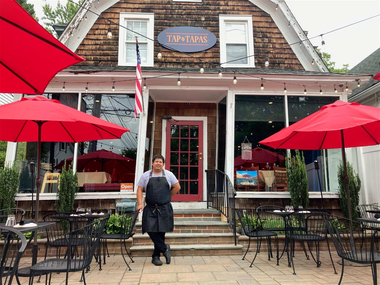 Ramon Martinez, owner and chef at Tap and Tapas, a new small plates eatery on Main Street and Norwood Avenue in Northport Village.