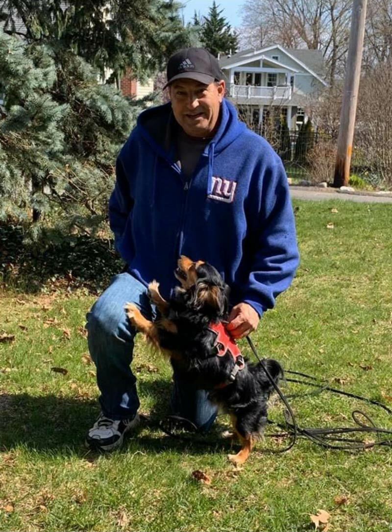 Teddy Henn with his tracking dog, Winston. Photo courtesy Teddy Henn.