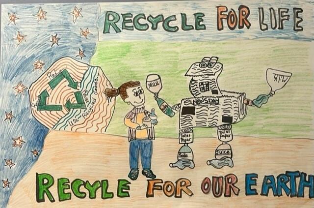 A winning poster from a previous TOH recycling-themed contest.