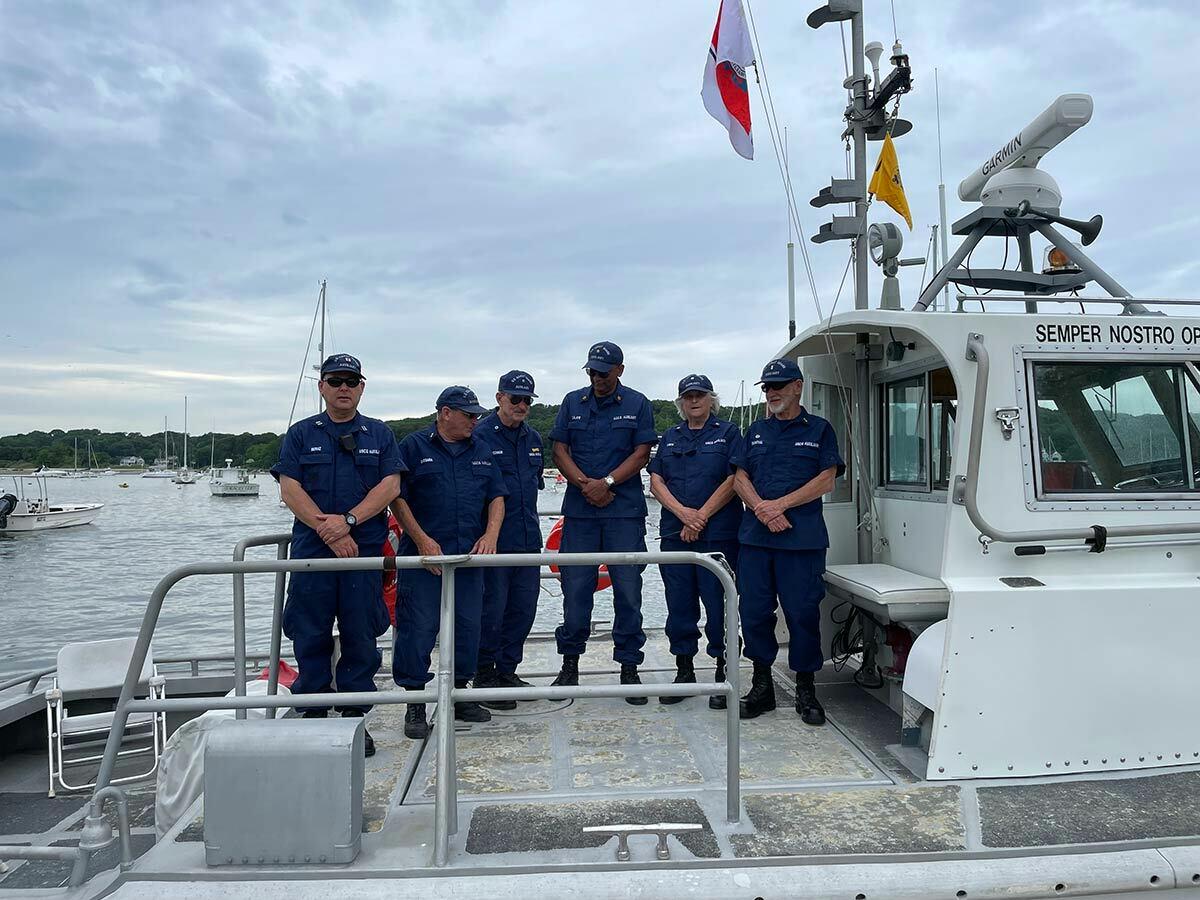 File photo of the crew of the US Coast Guard Auxiliary Vessel, photo courtesy Bill Raisch.